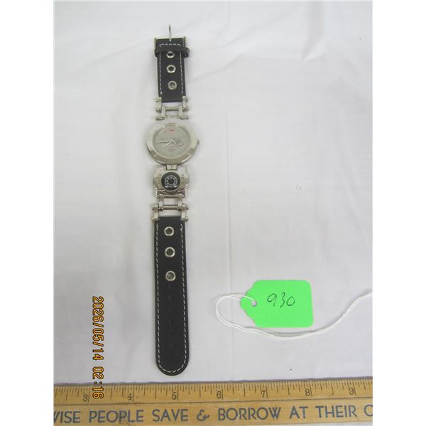 Vintage Hard Technology Military Inspired Wrist Watch Helicopter on Dial and Compass