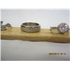 Image 4 : Lot of 4 Silver Toned Rings