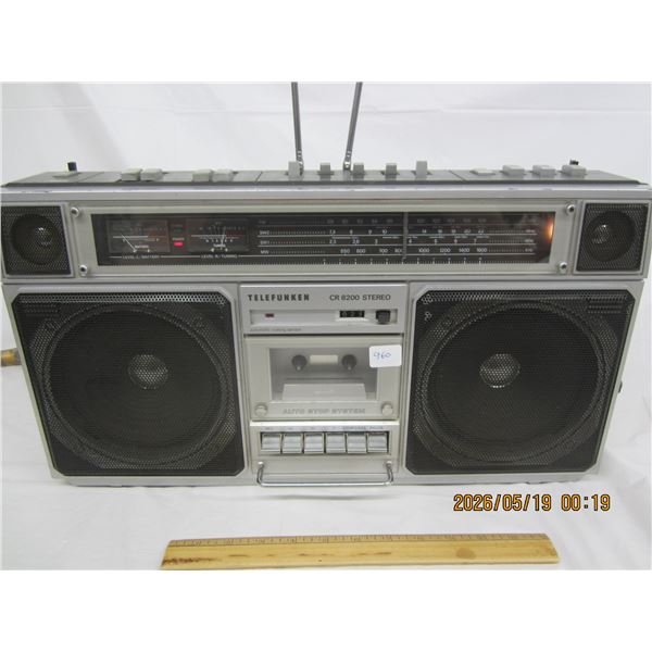 Rare  Telefunken CR 8200 Getto Blaster Right Out of the 1980's Clean and Working