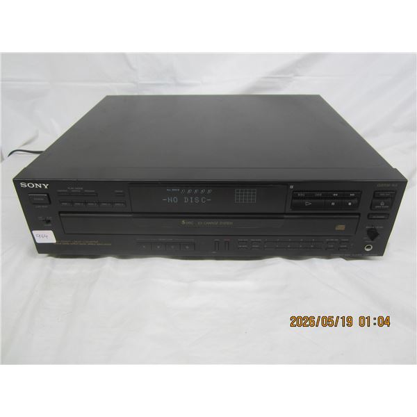 Vintage Sony CDP-C545 5 Disc Changer CD Player Tested  and Working Great