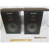 Image 1 : Very Rare Early 1970's Stark Designs Bookshelf Speakers with Walnut Cases and Original Grills Ready 