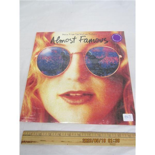 Rare LP Original Almost Famous Movie Sound Track in Limited Edition Purple Vinyl in Shrink Wrap Clea