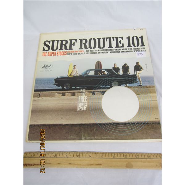 Original 1960's Surf Route 101 Surfer Music Record LP Clean Vinyl