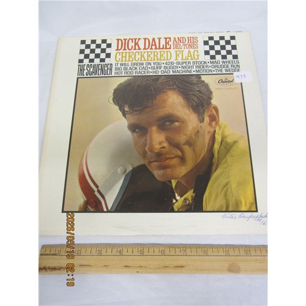 Original Dick Dale and his Del-Tones Checkered Flag 1960's Surfer Music Clean Vinyl LP Record