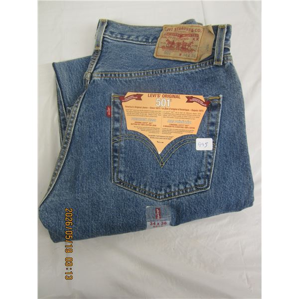 Levis 501 Red Tab Jeans 34x36 New with Tags