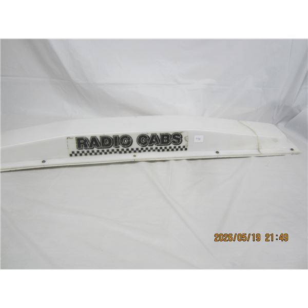 Vintage 1980's Radio Cab Saskatoon Car 44 Rooftop Advertising Sign