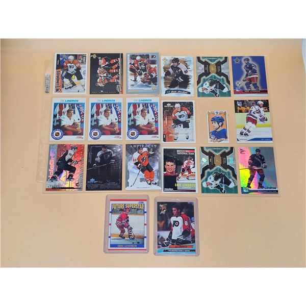 Eric Lindros cards with Several Rookies