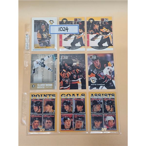 9 Mario Lemieux Cards w/ Anniversary RC