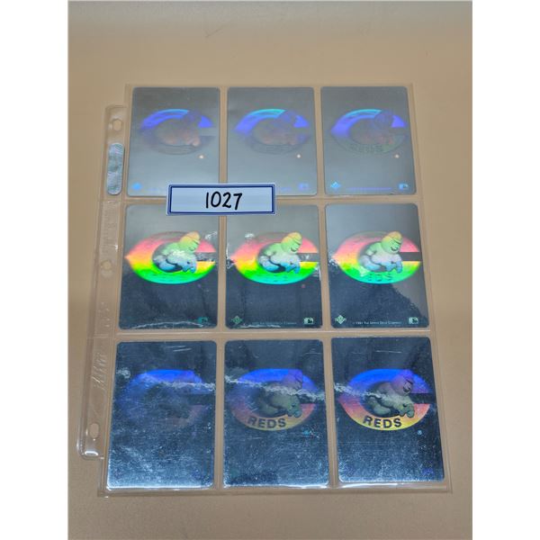 Upper Deck Baseball Hologram Stickers - Reds