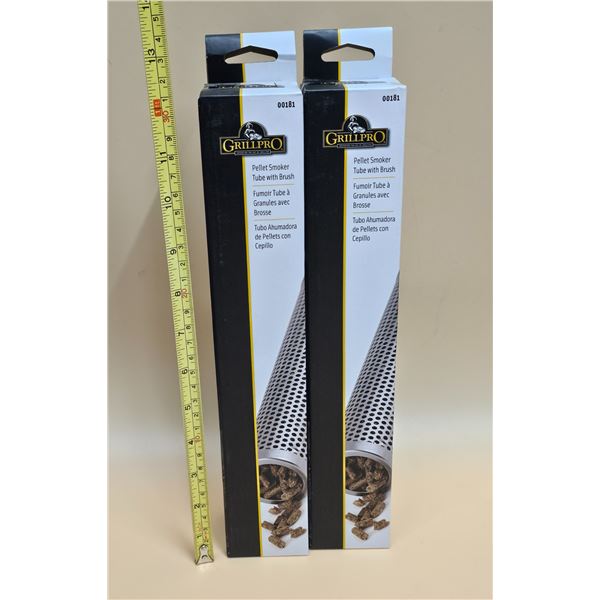 2 NIB Pellet Smoker Tubes w/Brushes