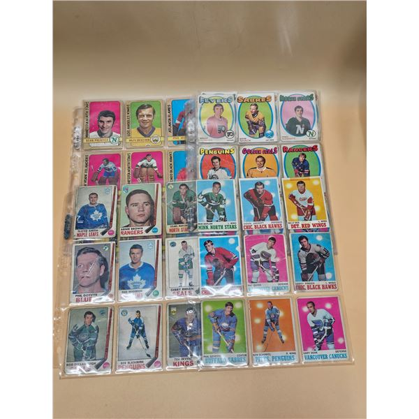 OLD #1 Filler Lot 69/70*70/71*71/72*72/73 - 86 cards in sheets