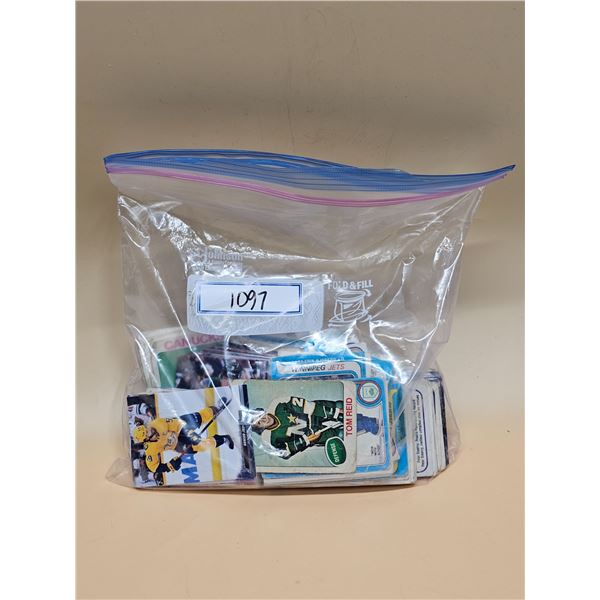 Bag of loose hockey cards various years