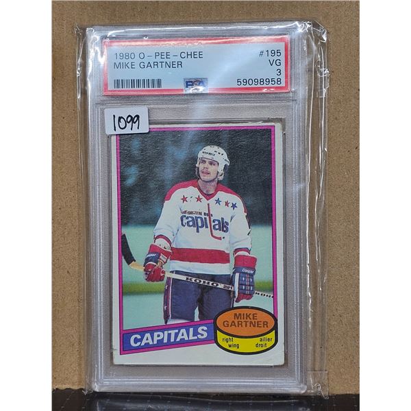 1980-81 O-Pee-Chee Mike Gartner RC PSA Graded 3