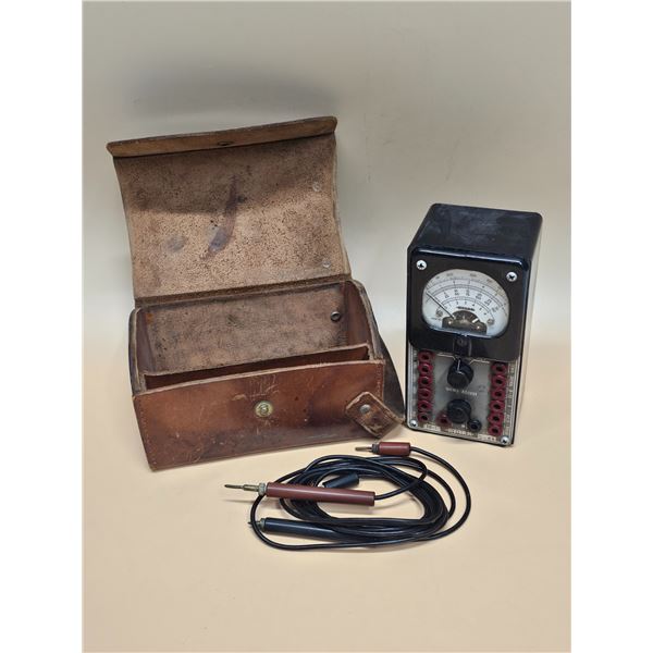 RARE Vintage Stark Volt-Ohm Meter Model SD-1 case and Leads working