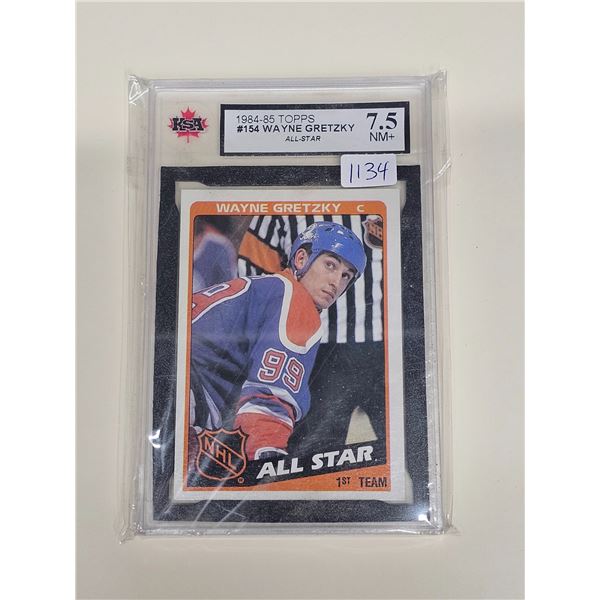 1984-85 Topps Wayne Gretzky All-Star Graded KSA 7.5