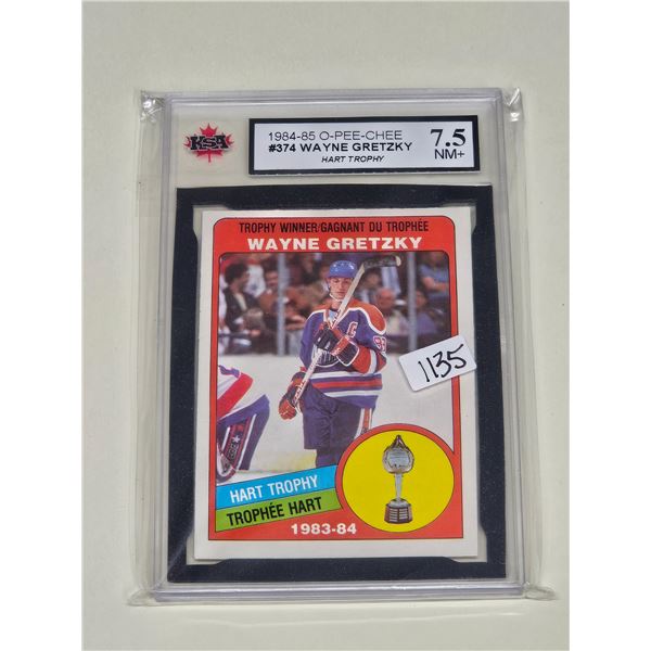 1984-85 O-Pee-Chee Wayne Gretzky Graded KSA 7.5 Hart Trophy