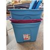Image 2 : (3) 72L Storage Totes w/ 2 Lids