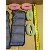 Image 2 : Pairs of: 5 pound, 8 pound and three pairs of about 1.5 pound weights in a gym bag.