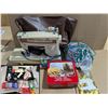 Image 1 : FINESSE Portable Sewing Machine with User Manual, machine accessories + sewing materials eg. threads