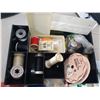Image 7 : FINESSE Portable Sewing Machine with User Manual, machine accessories + sewing materials eg. threads