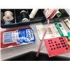 Image 9 : FINESSE Portable Sewing Machine with User Manual, machine accessories + sewing materials eg. threads