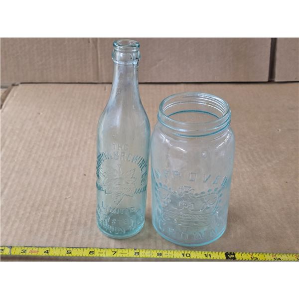 Improved crown jar and brandon brewing bottle