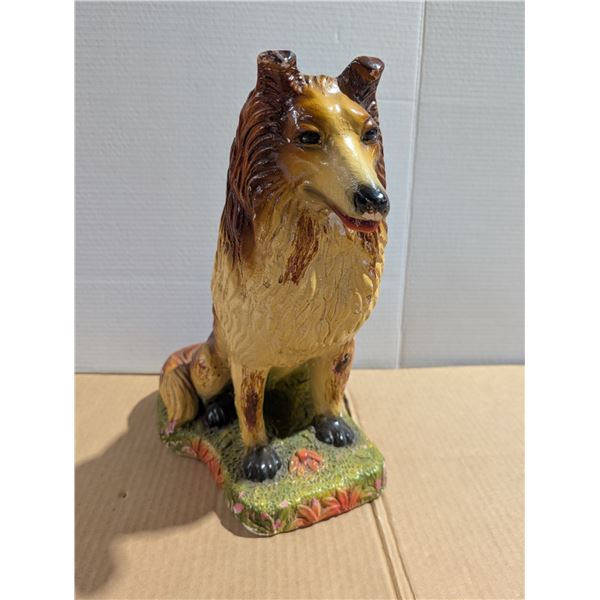 Large Chalkware Collie Statue