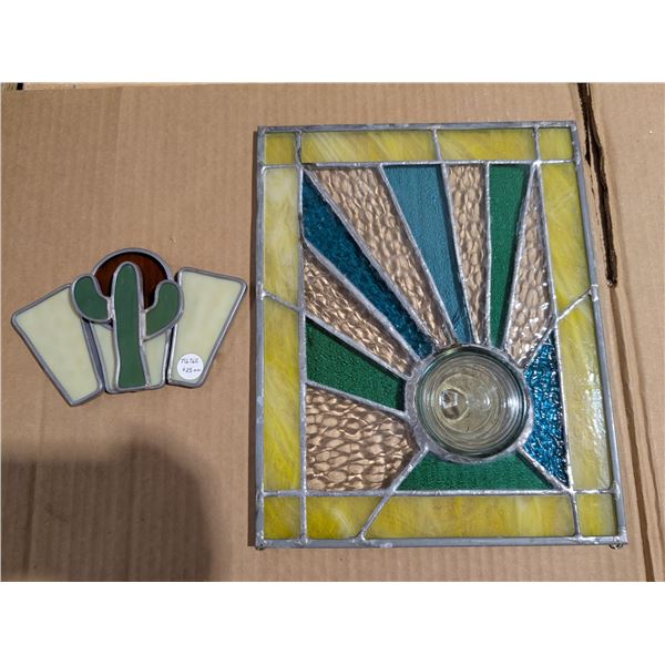 (2) Pc Stained Glass Sun Catchers