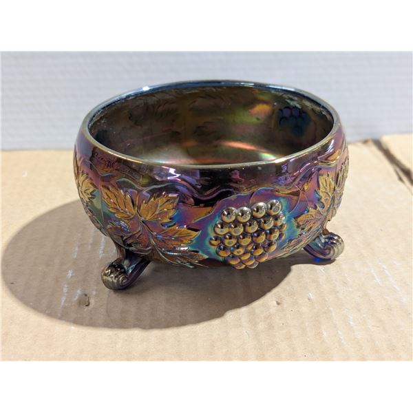 Nice Carnival Glass Bowl -Small Crack