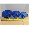 Image 2 : Set of (3) Cobalt Blue Mixing Bowls