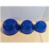 Image 3 : Set of (3) Cobalt Blue Mixing Bowls