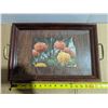 Image 1 : Vintage Brass Handle Serving Tray