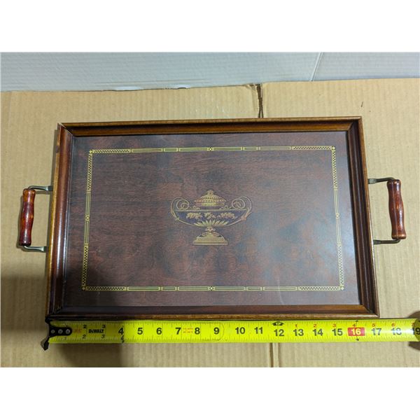 Vintage Wood Handle Serving tray