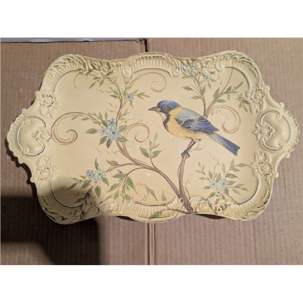 Nice Tin Serving Tray (Bird Design)