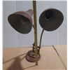 Image 3 : Vintage Double Gooseneck Desk Lamp. (Untested)