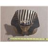 Image 2 : Egyptian Pharaoh King Tut bust figurine features a golden Cobra and Vulture Nemes mask design.