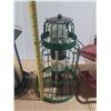Image 3 : (3) Different hanging bird feeders designed for backyard birding.
