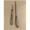 Image 1 : Vintage Turkey Carving Fork and Sharpener w/ Real Wood Handles