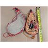 Image 2 : (2) Leather Water Flasks (1) Vintage (1) W/ Design