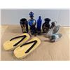 Image 1 : Lot of Blue Glass/Porcelain Décor, Shot Glasses, and etc.