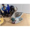 Image 2 : Lot of Blue Glass/Porcelain Décor, Shot Glasses, and etc.