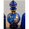 Image 5 : Lot of Blue Glass/Porcelain Décor, Shot Glasses, and etc.