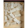 Image 4 : Beautiful Marble Chess Set (Blue And White w/unique Designed Chess Pieces)