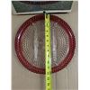 Image 3 : Vintage Diamona Point 3 Part, 12" Ruby band Crystal Indian Glass Co W/ Original box