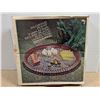 Image 4 : Vintage Diamona Point 3 Part, 12" Ruby band Crystal Indian Glass Co W/ Original box