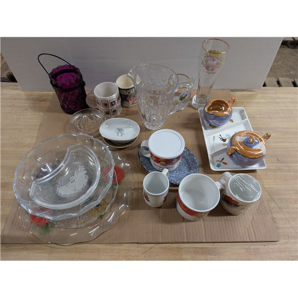 Lot of Mugs, Glasses, Dishware, and etc.