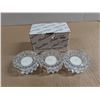 Image 1 : 3 PC Lead Crystal Tealight Holders Made in USA