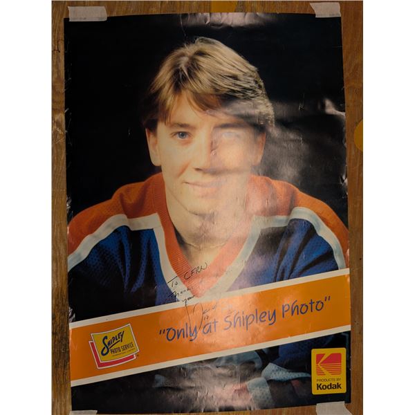 Shipley Edmonton oilers 1980s Signed Poster