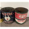 Image 3 : (3) 1 Gallon Anti Freeze Tins. (Gly.Tex), Varcon, Co-Op)