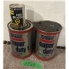 Image 1 : (2) Turbo Oil Tins and (1) Deicer Tin.